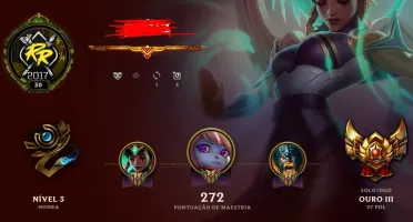Conta LoL Gold 3, 25 Skins, 74 Champs, Nv 30