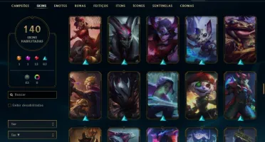 Promoção Conta Lol Lvl 587 Unranked Com 140 Skins Main Zed