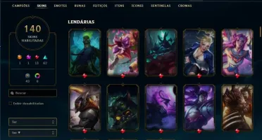 Promoção Conta Lol Lvl 587 Unranked Com 140 Skins Main Zed