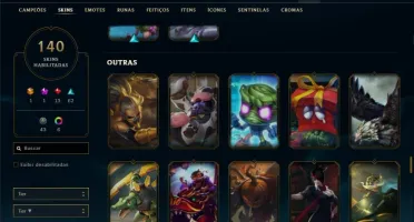 Promoção Conta Lol Lvl 587 Unranked Com 140 Skins Main Zed
