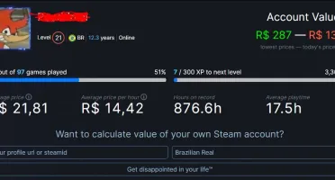 CONTA STEAM LVL 21, 68 JOGOS E 12 ANOS DE CONTA