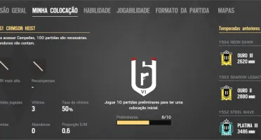 CONTA RAINBOW SIX EX PLATINA + SKINS + KD 1.1