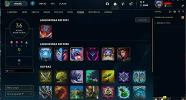 Conta League Of Legends Level 30, skins, Nunca foi Ranked