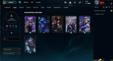 Conta League Of Legends Level 30, skins, Nunca foi Ranked