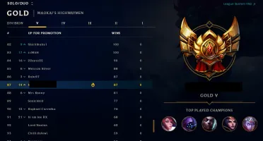 CONTA LOL GOLD V