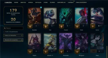 Unranked com 45 Champs e 21 Skins ( ADC / MID / JG )
