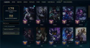 Unranked com 45 Champs e 21 Skins ( ADC / MID / JG )