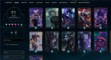 Unranked com 45 Champs e 21 Skins ( ADC / MID / JG )
