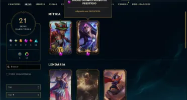 Unranked com 45 Champs e 21 Skins ( ADC / MID / JG )