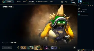 CONTA LOL COM RAMMUS REI, 89 CHAMPS, 26 SKINS, MMR GOLD