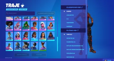 Conta com varias skins  e picaretas no fortnite