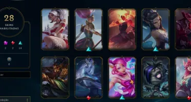 CONTA LOL → (35 Campeoes) (28 Skins )(Platina IV)