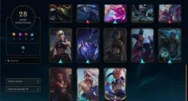 CONTA LOL → (35 Campeoes) (28 Skins )(Platina IV)