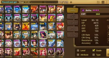 Summoners War Global com Akroma Moore Bastet Psama Savannah