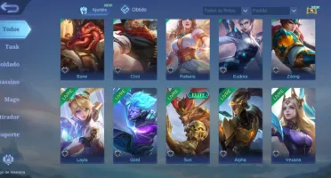Conta Mobile Legends 36 Heróis + Glória Mítica + 22 Skins