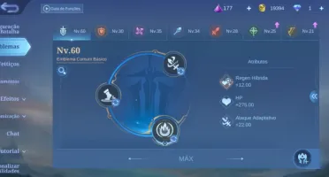Conta Mobile Legends 36 Heróis + Glória Mítica + 22 Skins