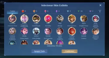 Conta Mobile Legends 36 Heróis + Glória Mítica + 22 Skins