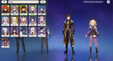 AR 45 - Diluc + Keqing + Zhongli + Arma 5*