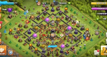 Cv 11 clash of clans bem upado, conta com mais de 5 anos