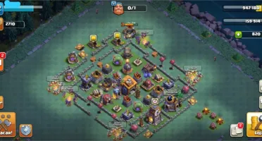 Cv 11 clash of clans bem upado, conta com mais de 5 anos