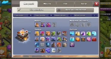 Cv 11 clash of clans bem upado, conta com mais de 5 anos