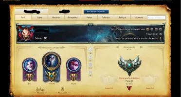 Conta Lol 89 skins/ Prata 3 /4 paginas de runa feita