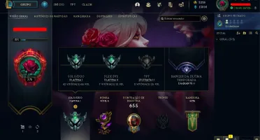 LoL 147 skins 160+emotes +vandal sublime + 21 lendas no ttf