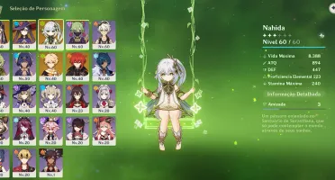 Conta Genshin Impact - Nahida/Cyno/Diluc/Mona + Arco de Amos