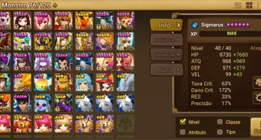 Conta Perna Global Summoners War