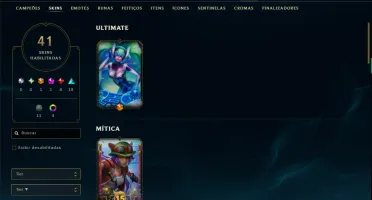 Unranked com 130 Champs e 41 Skins