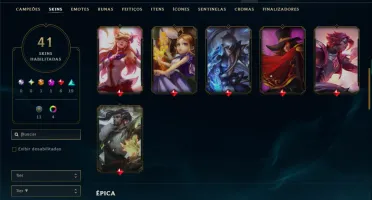 Unranked com 130 Champs e 41 Skins