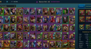 Conta do jogo Raid Shadow Legends com 50 lendários