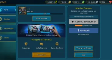 Conta do jogo Raid Shadow Legends com 50 lendários