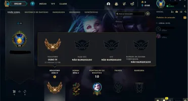 Conta gold IV 70% winrate