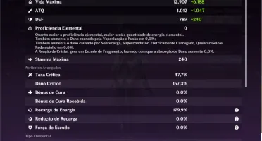 Genshin AR 56 vários personagens 5*, armas e recursos+gemas