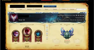 Conta League of Legends Diamante 2, 137 Skins e etc.