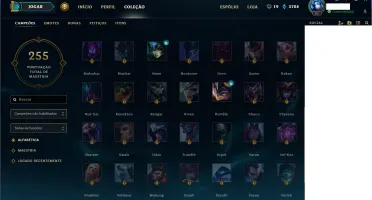 Conta Unranked - 80 Campeões 23 Skins