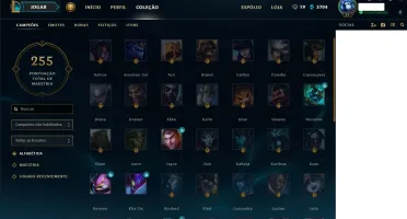 Conta Unranked - 80 Campeões 23 Skins