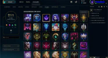Conta League Of Legends com 328 SKINS E ALL CHAMPs