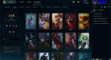 Conta League Of Legends com 328 SKINS E ALL CHAMPs