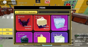 Conta Blox Fruits Lvl 2550 Max Com Fruitas, God Humam, Soul