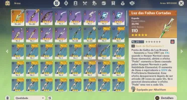 AR10 Alhaitham + Luz das folhas cortadas (Arma)