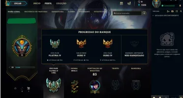Conta League of Legends Platina IV