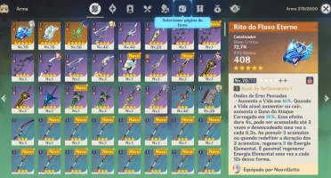 Genshin Impact AR 45 Neuvillette + Arma + Keqing