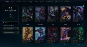 Unranked com 35 Champs e 42 Skins