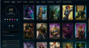 Unranked com 35 Champs e 42 Skins