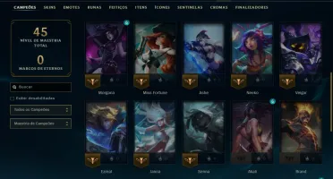 Unranked com 35 Champs e 42 Skins