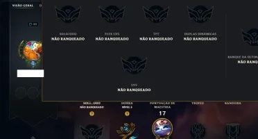 Unranked com 35 Champs e 35 Skins