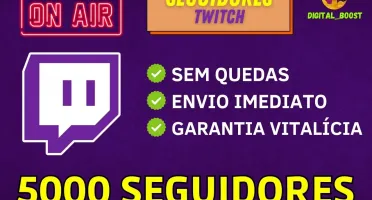 5000 Seguidores na Twitch por apenas R$39,99 [Promoção]