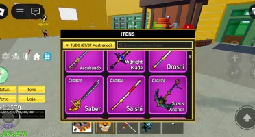 Vende-se essa conta de blox fruits v4 Full,s showdown e fish